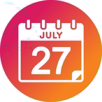 27 July Vector Icon