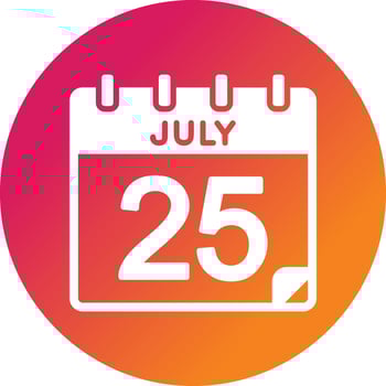 25 July Vector Icon