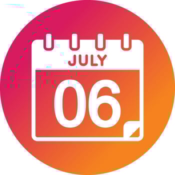 6 July Vector Icon