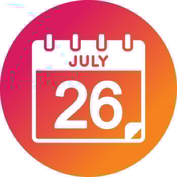 26 July Vector Icon