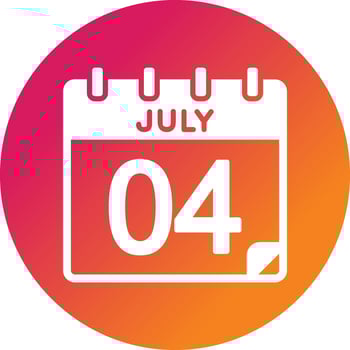 4 July Vector Icon
