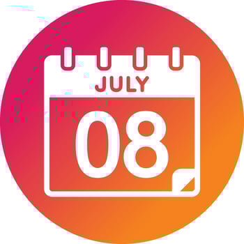 8 July Vector Icon