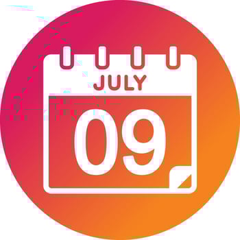 9 July Vector Icon