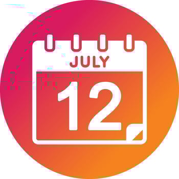 12 July Vector Icon