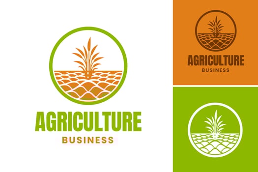 Logo design for a business in the agriculture industry, suitable for farms, agricultural equipment manufacturers, organic food companies, and any other related ventures. vector