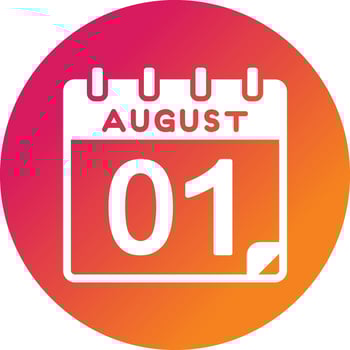 1 August Vector Icon