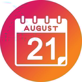 21 August Vector Icon