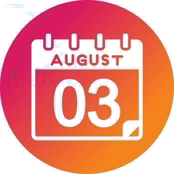 3 August Vector Icon