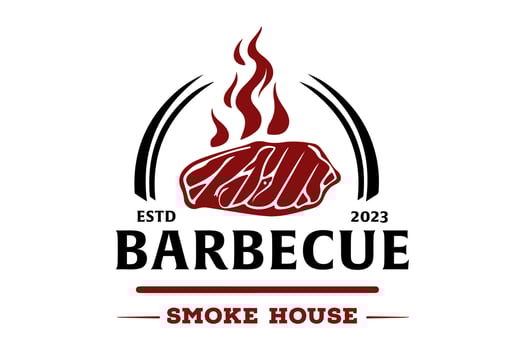 BBQ Party Logo is a design asset suitable for creating logos or branding materials for barbecue parties, cookouts, or any food-related events with a fun and casual atmosphere. vector