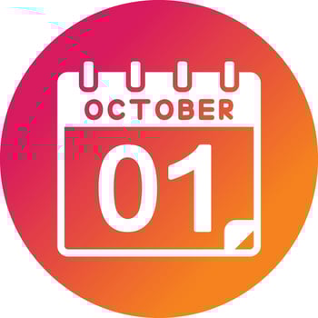 1 October Vector Icon