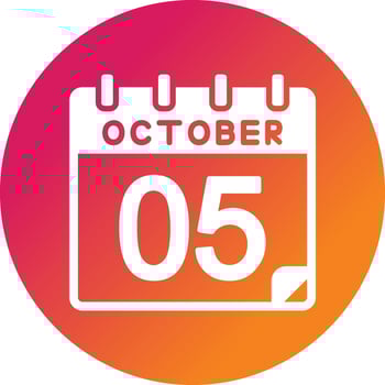 5 October Vector Icon