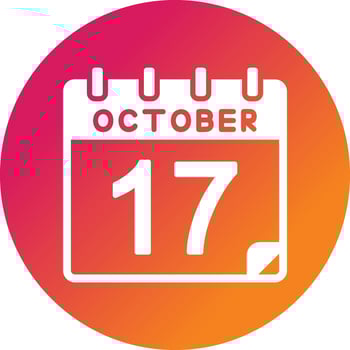 17 October Vector Icon
