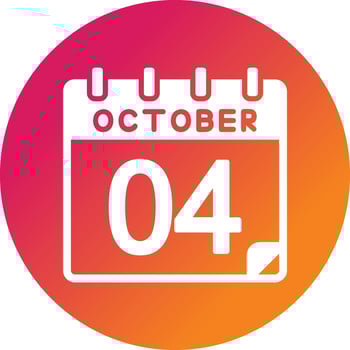 4 October Vector Icon