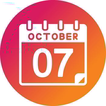 7 October Vector Icon