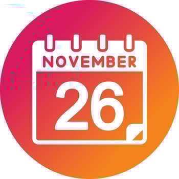26 November Vector Icon