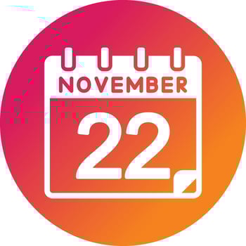 22 November Vector Icon