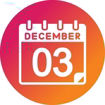 3 December Vector Icon