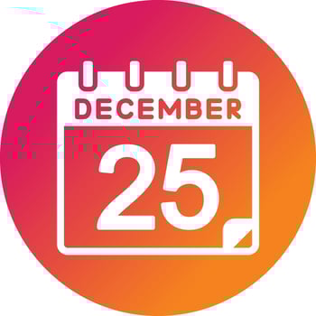 25 December Vector Icon