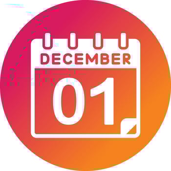 1 December Vector Icon