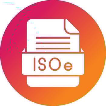 ISOe File Format Vector Icon