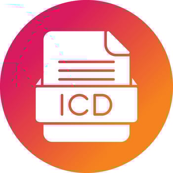 ICD File Format Vector Icon
