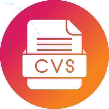 CVS File Format Vector Icon