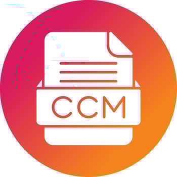 CCM File Format Vector Icon
