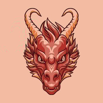 Dragon Head mascot great illustration for your branding business vector