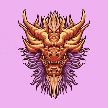 Dragon Head mascot great illustration for your branding business vector