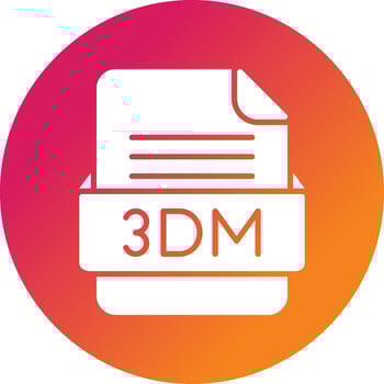 3DM File Format Vector Icon