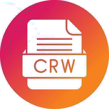CRW File Format Vector Icon