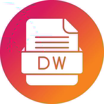 DW File Format Vector Icon