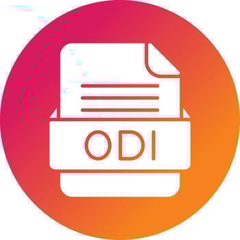 ODI File Format Vector Icon