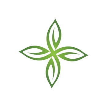 Logos of green Tree leaf ecology vector