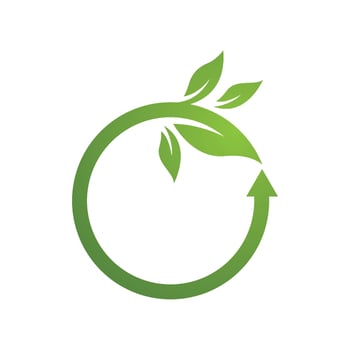 Logos of green Tree leaf ecology vector