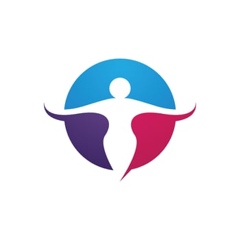 Human character logo sign vector