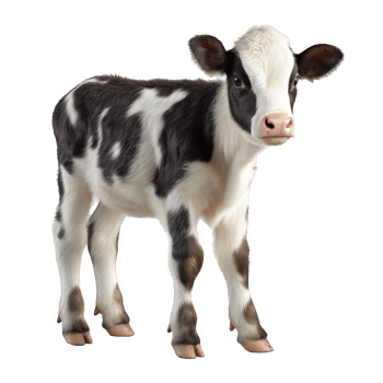 full body baby cow . AI Generated png