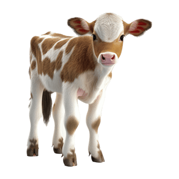 full body baby cow . AI Generated png