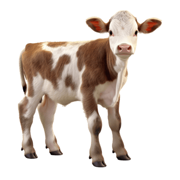 full body baby cow . AI Generated png