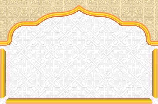 Geometric Gold Islamic Banner Background vector
