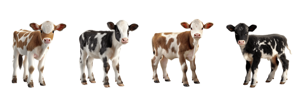 full body baby cow . AI Generated png