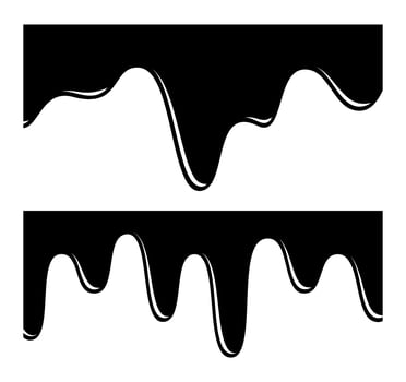 Set of Dripping Paint Vector