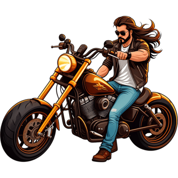 Motorcycle Biker Gang. AI Generative png