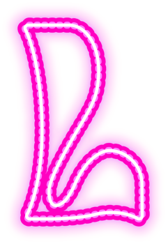 Pink Neon Letter L png