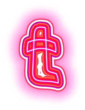Neon Pink Alphabet Letters png