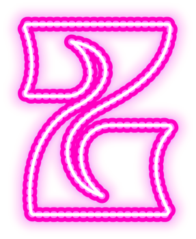 Neon Pink Alphabet Letters png