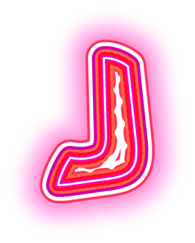 Neon Pink Alphabet Letters png
