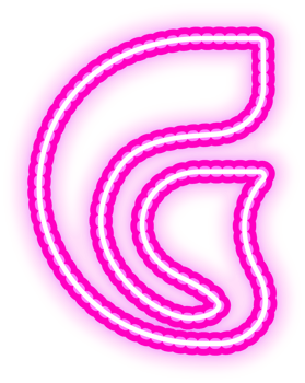 Neon Pink Alphabet Letters png