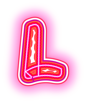 Neon Pink Alphabet Letters png