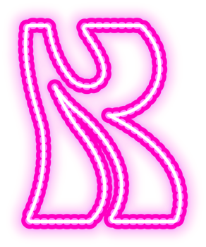 Neon Pink Alphabet Letters png